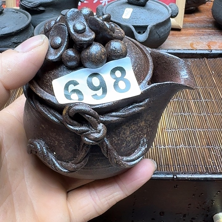 纯手工制作粗陶茶具