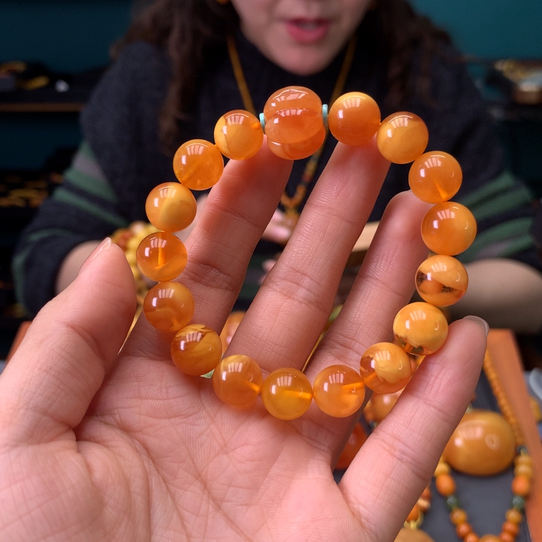 蜜蜡未镶嵌手串天然