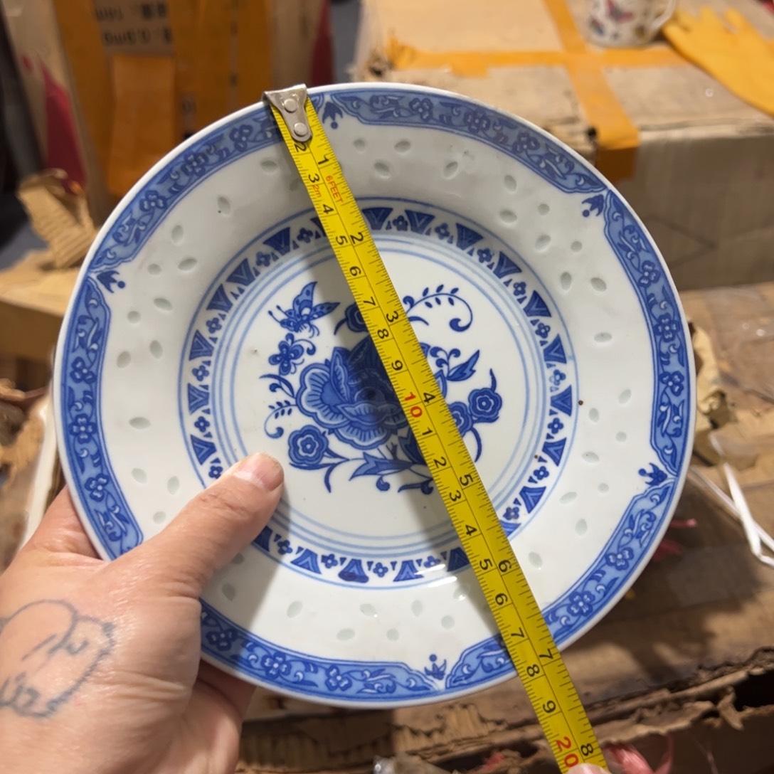 摆件陶18厘米平盘玲珑