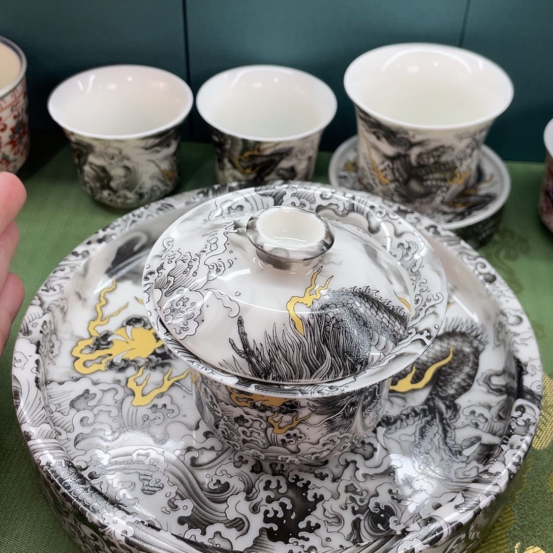 景德陶瓷盖碗茶具
