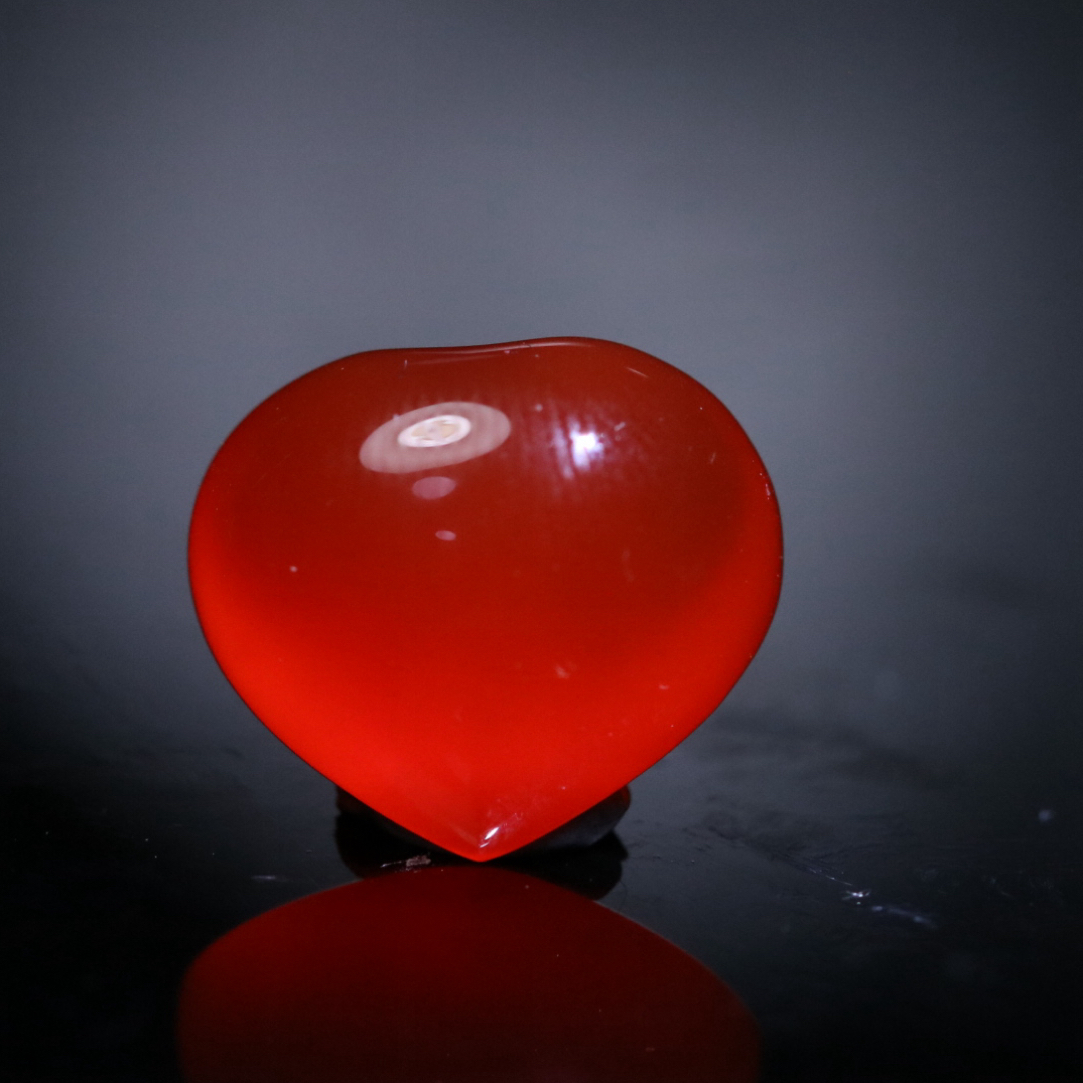 高冰宝石红级别保山冰红桃心面