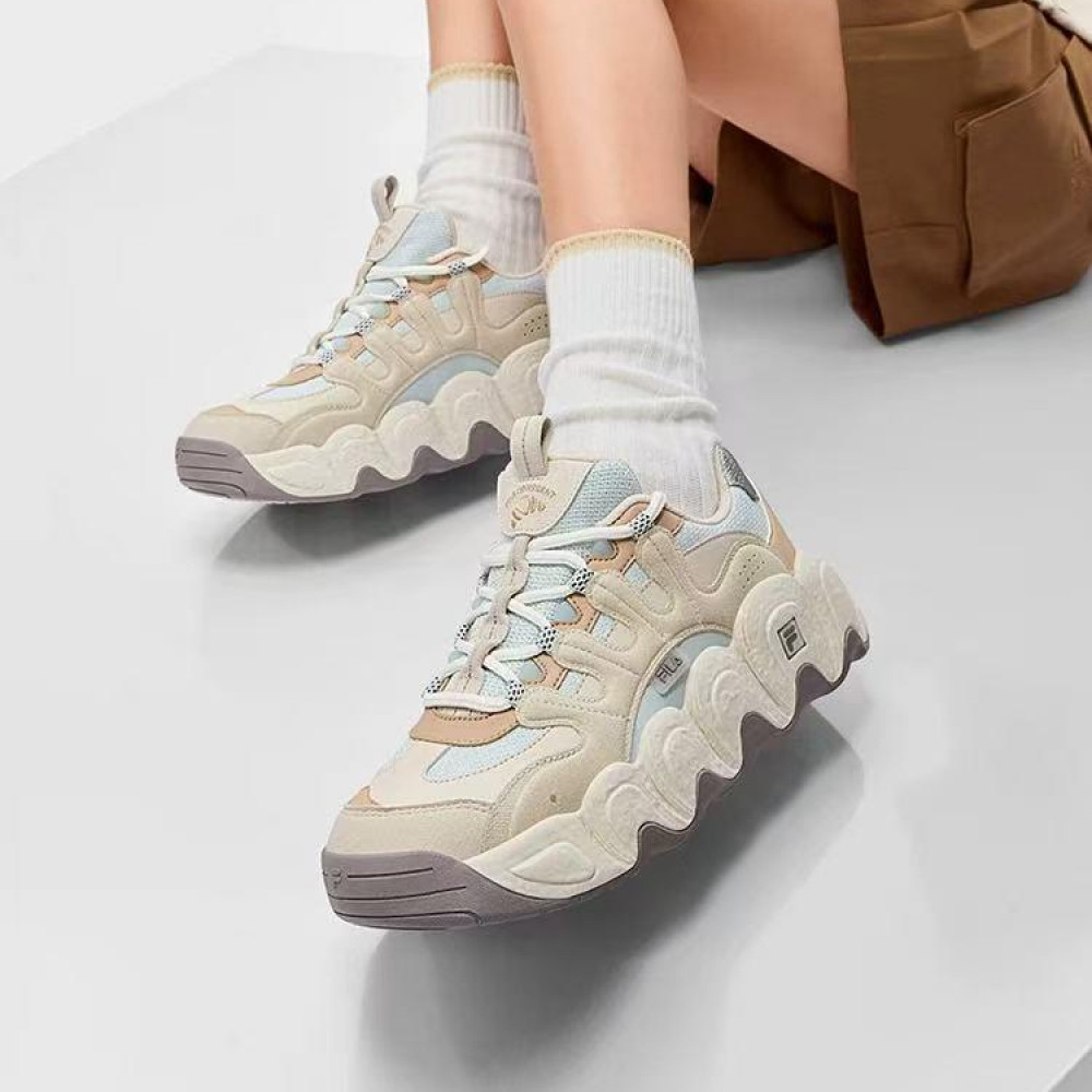 Fila/斐乐女鞋情侣可颂鞋秋冬新款时尚休闲厚底运动鞋F12W531139F