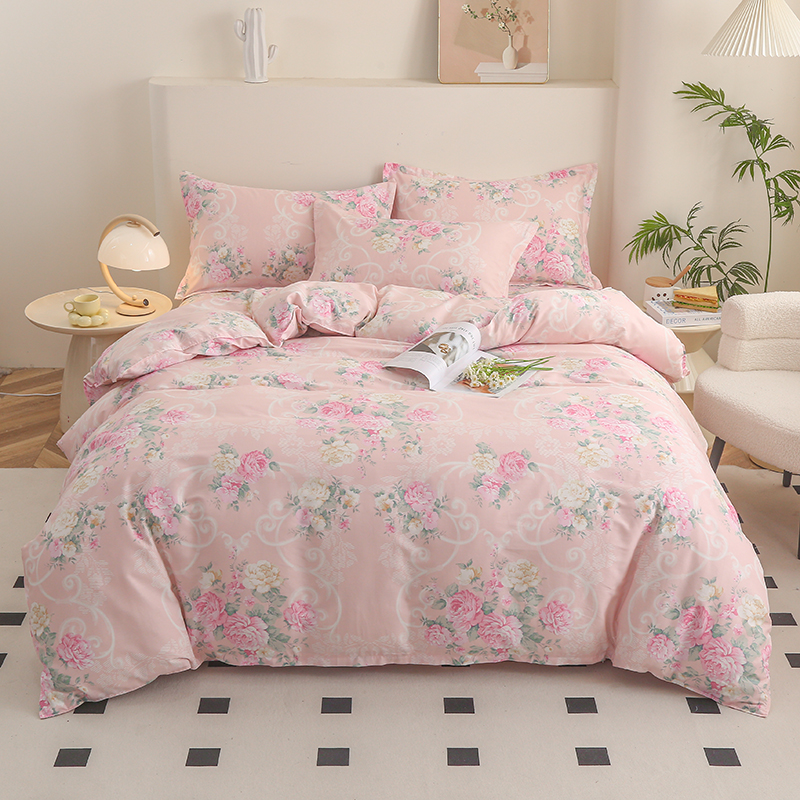 【倾城花恋AB面】【40支】100全棉纯棉斜纹四件套文艺亲肤柔软简约