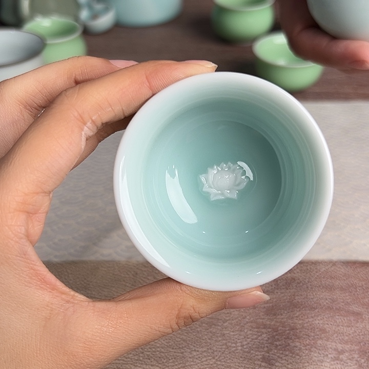 龙泉云间青瓷小米茶器