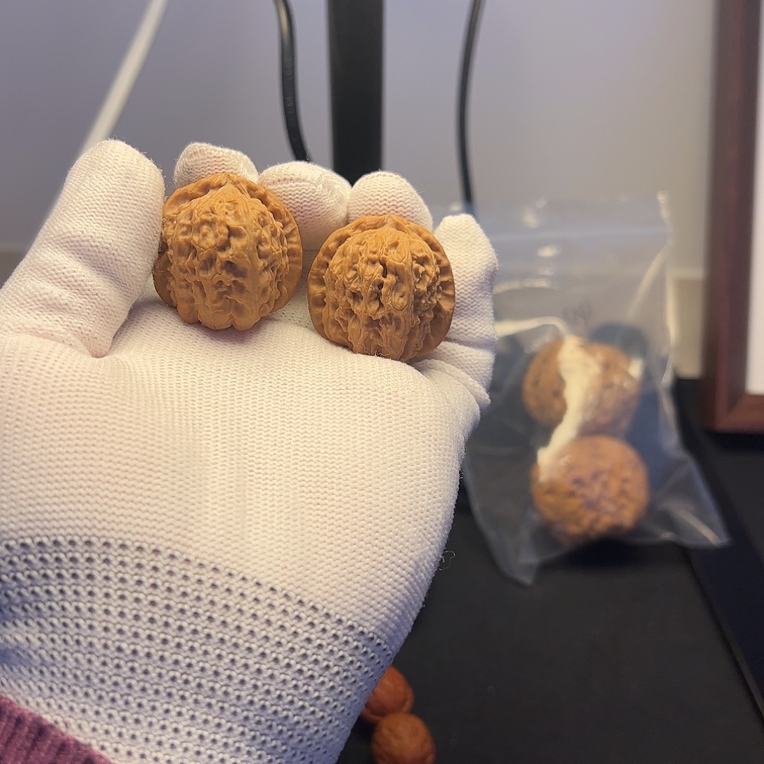 文玩核桃把件白狮子