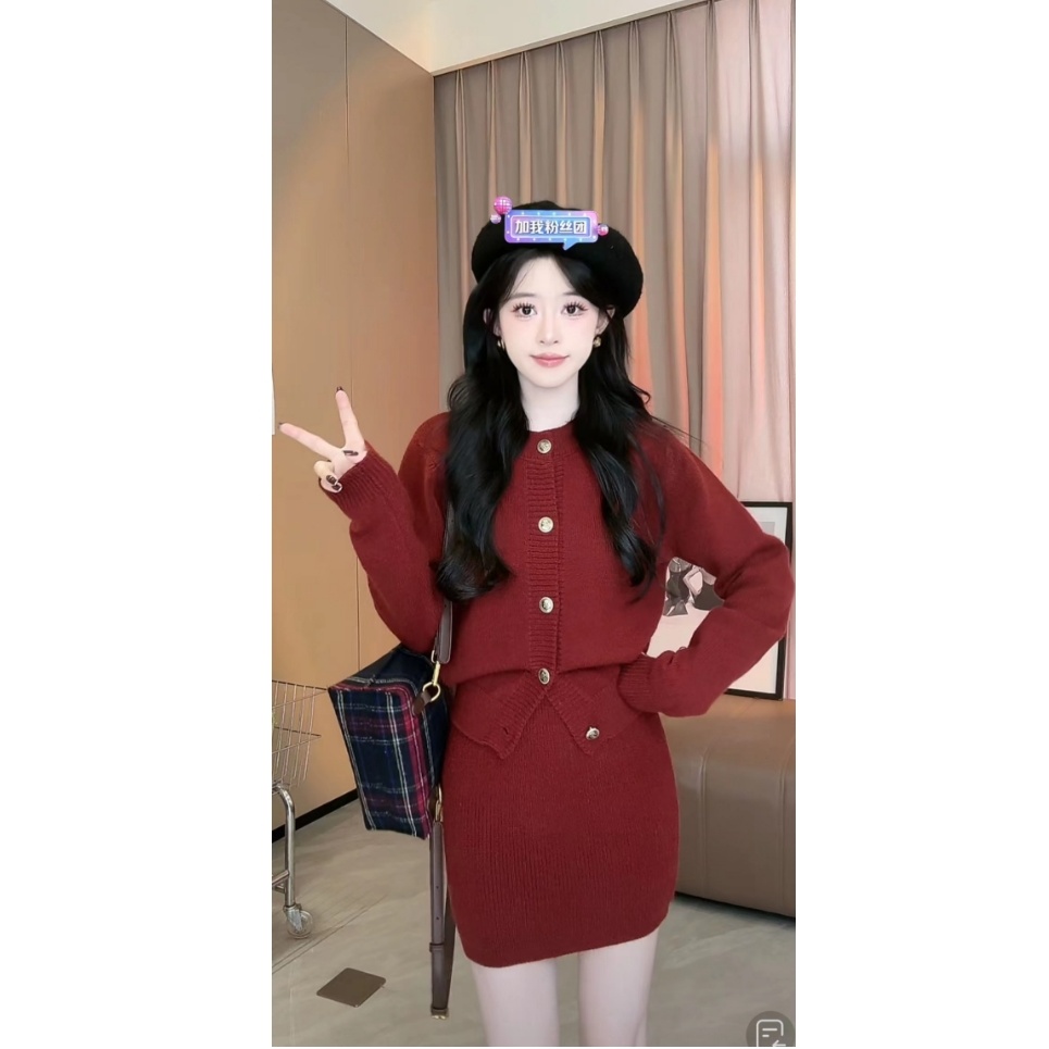 萱Xuan●秋冬时尚气质小香风洋气百搭显瘦通勤减龄套装Q3TZ4073