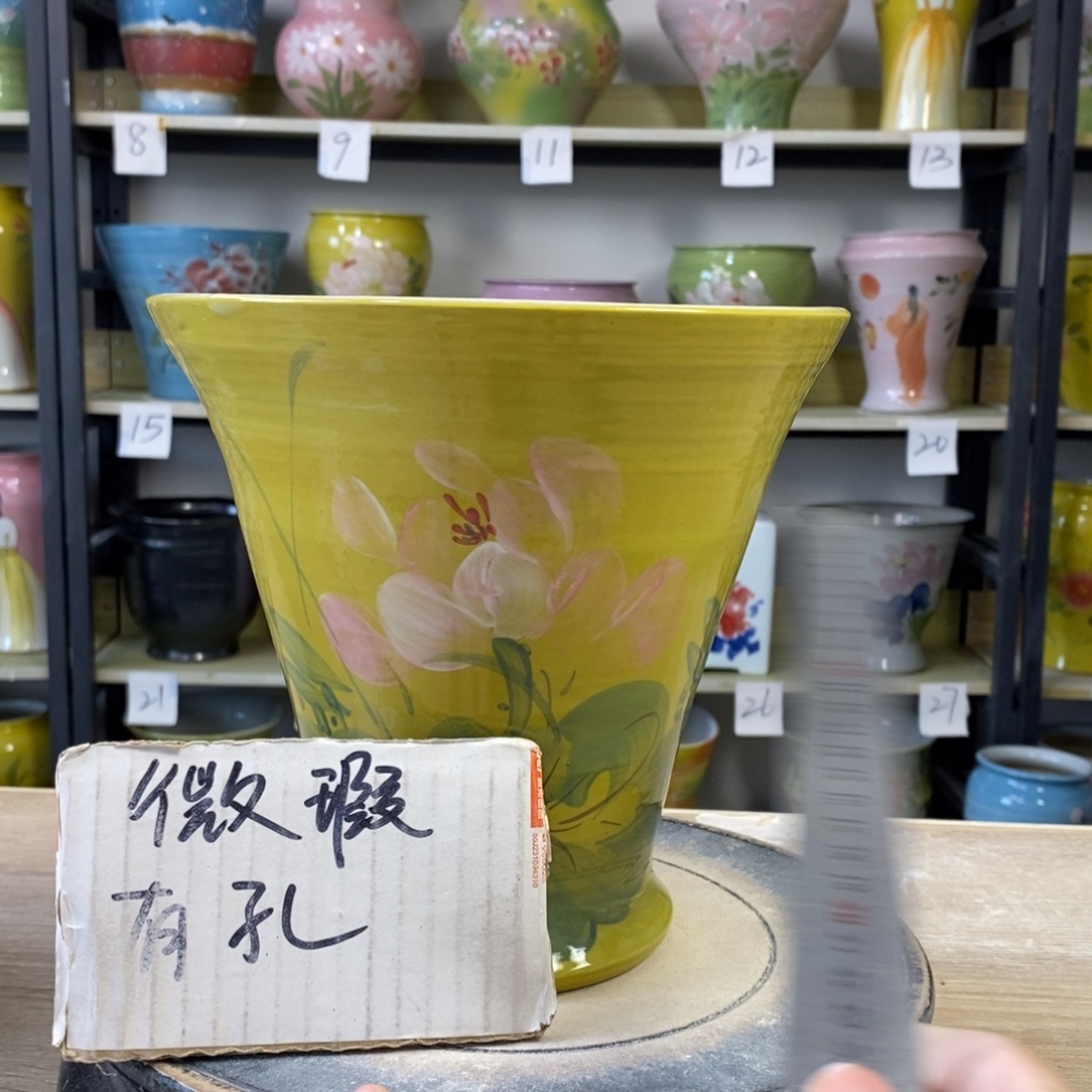 景德镇手工手绘陶瓷花盆