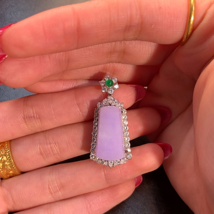 离***歌翡翠银S925镶嵌颈饰无事