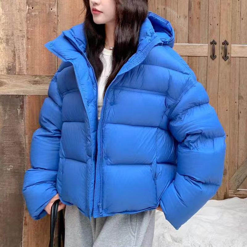 YML 蓝色泡芙款加厚鹅绒服外套女冬