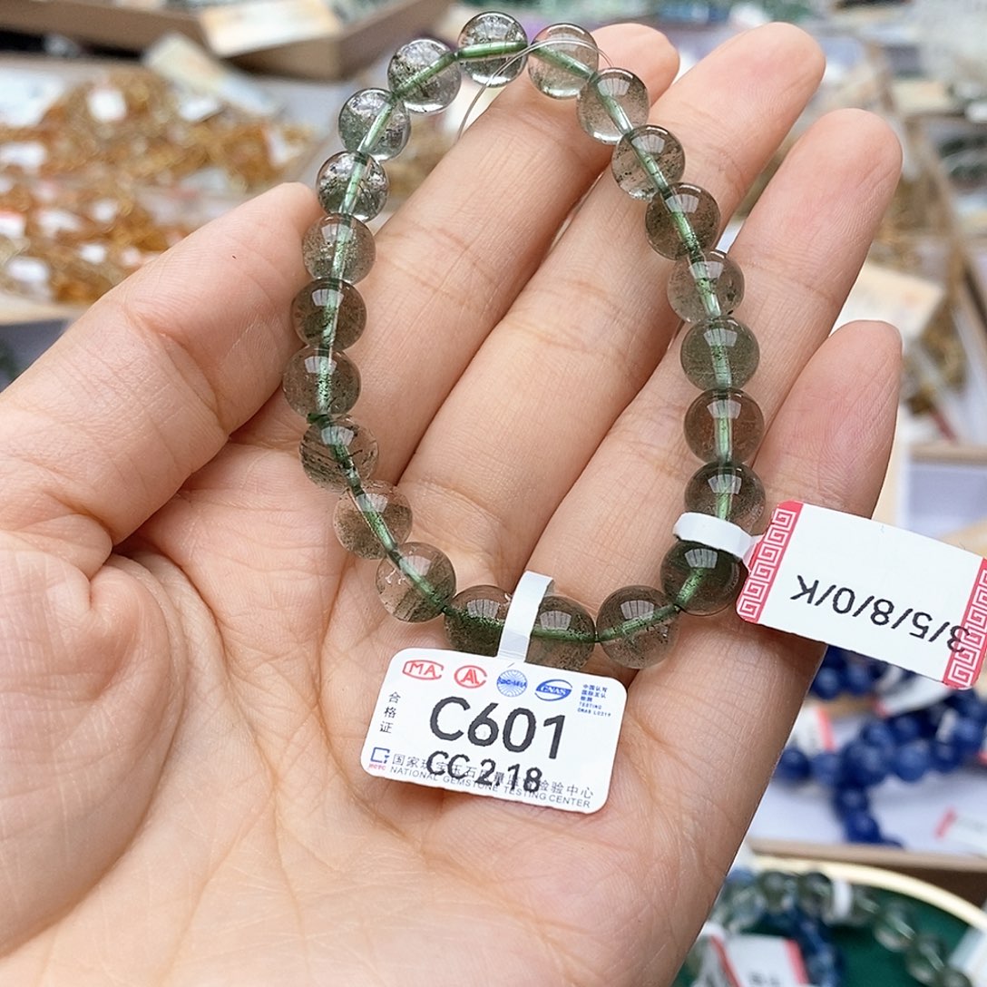 水晶手链未镶嵌C601绿幽灵