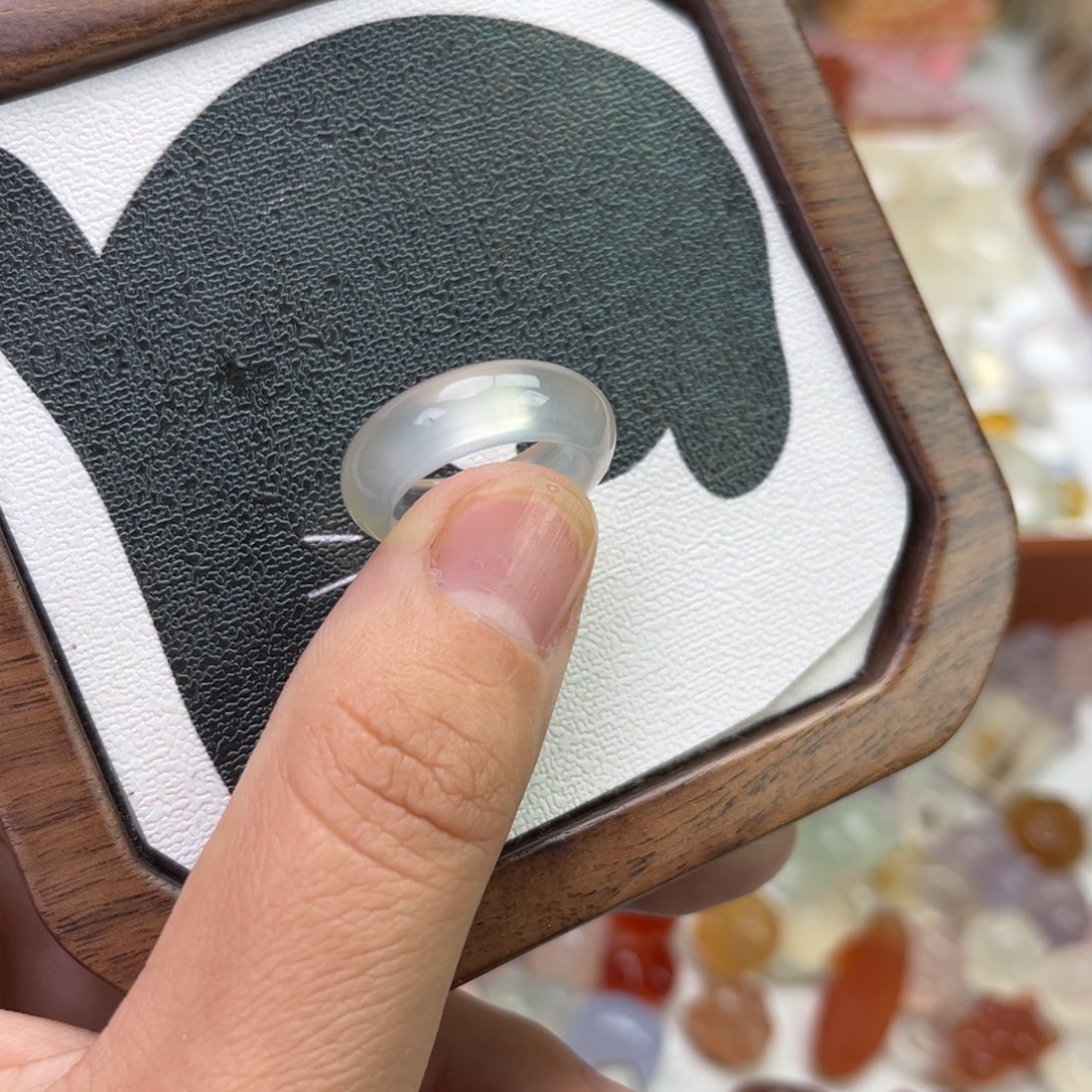 玛瑙/玉髓合金戒指直径16.3