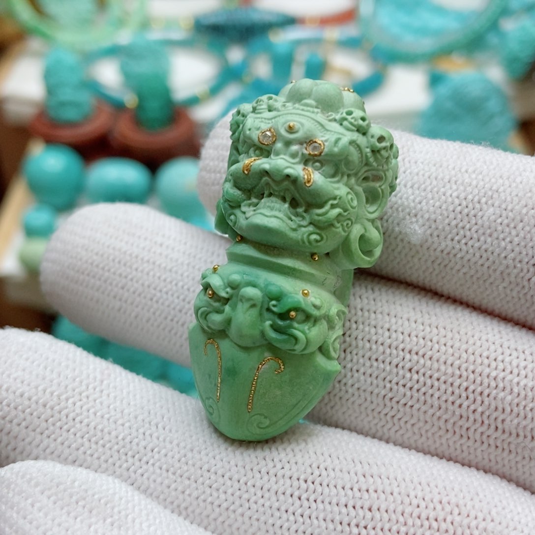 绿松石珠子未镶嵌