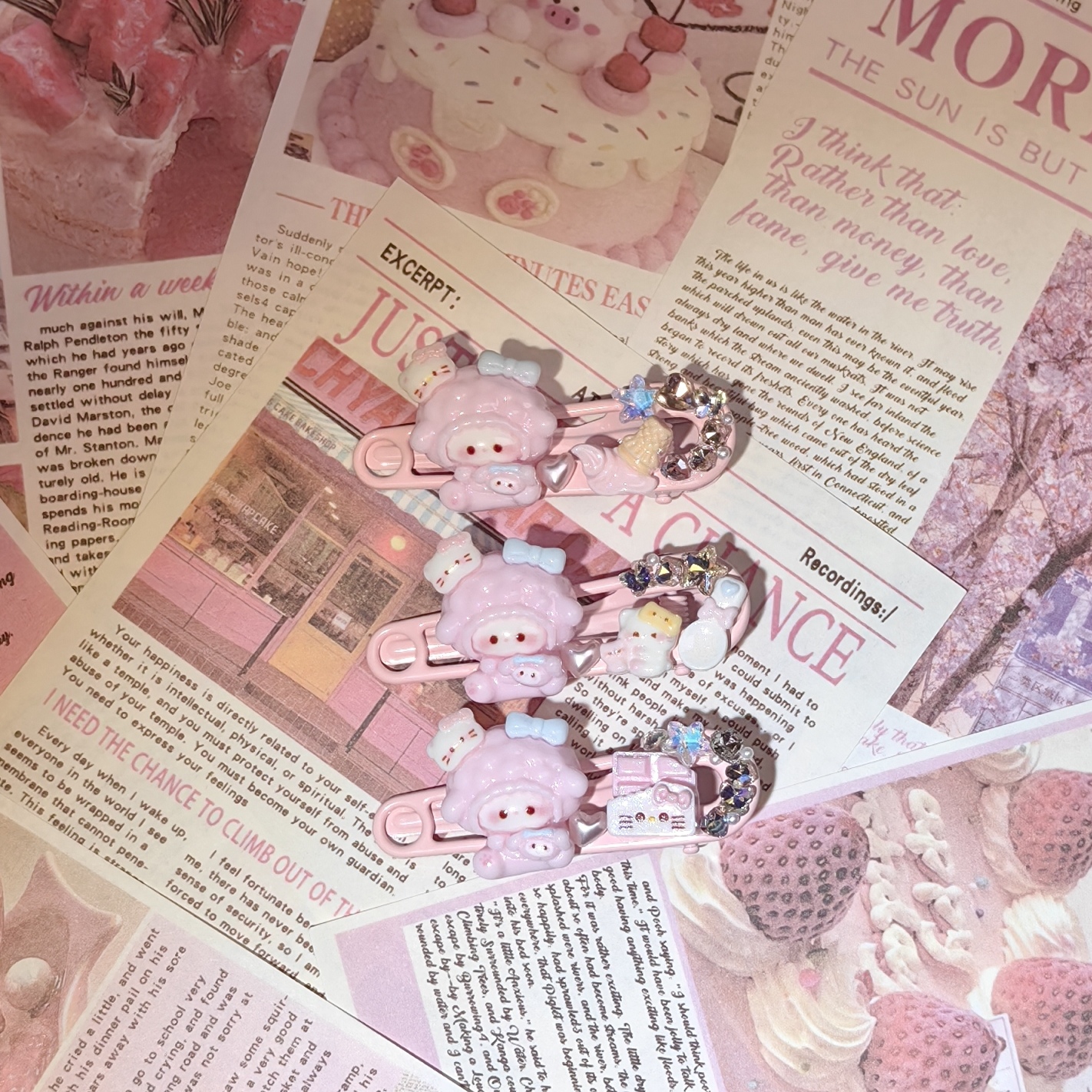 DIY发夹少女风（满59飞，新、西、内不飞，海南100飞，随机小礼物）