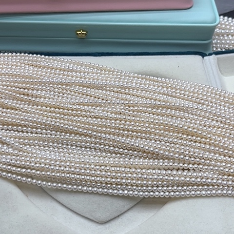 淡水珍珠珍珠项链银S925镶嵌16