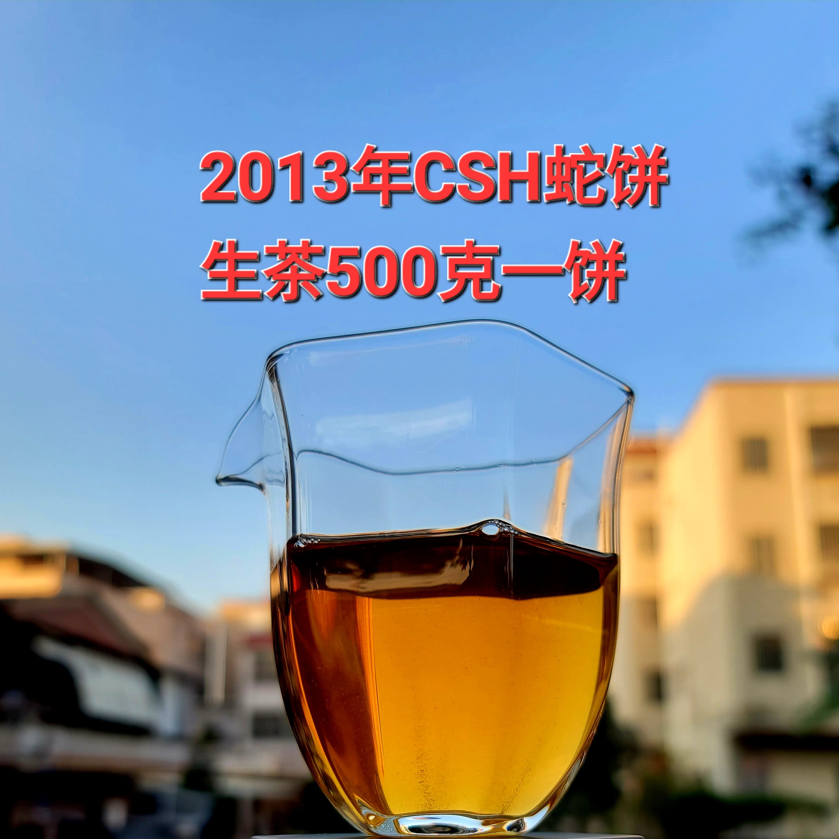 【品鉴装94克】2013年CSH500克蛇饼普洱茶生茶中期茶