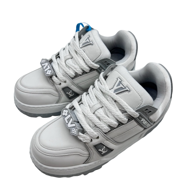 95新 LouisVuitton/路易威登 38码灰白胖丁trainer97新yy221