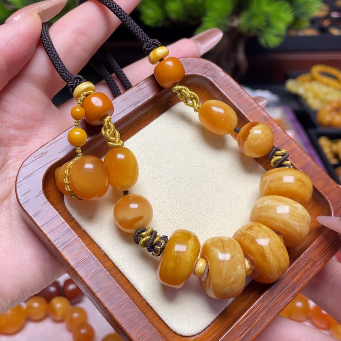 蜜蜡颈饰未镶嵌项链