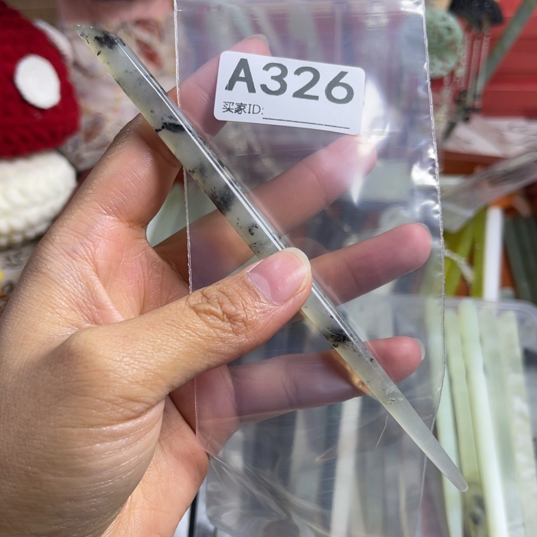 蛇纹石玉发饰未镶嵌k**爱