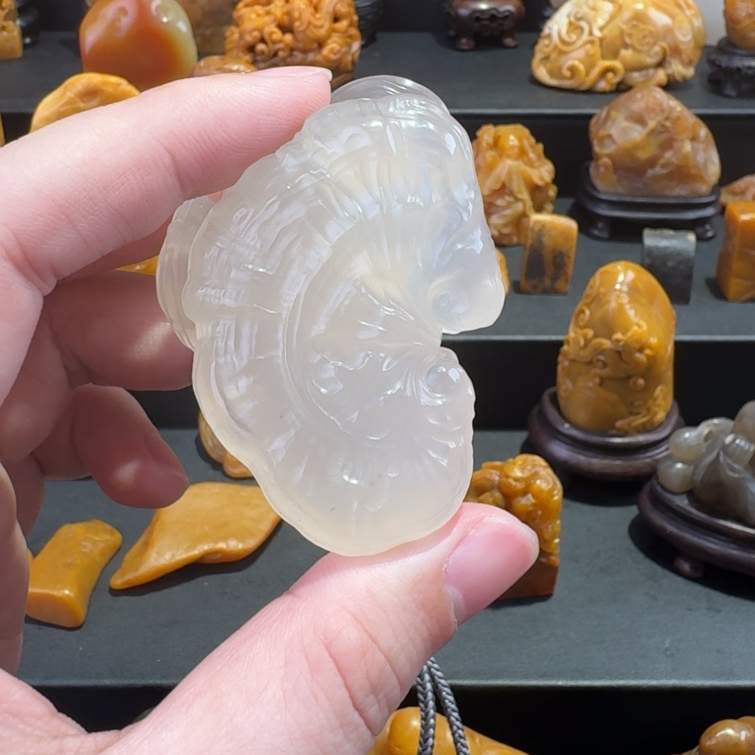 田黄石二*王水晶冻把玩