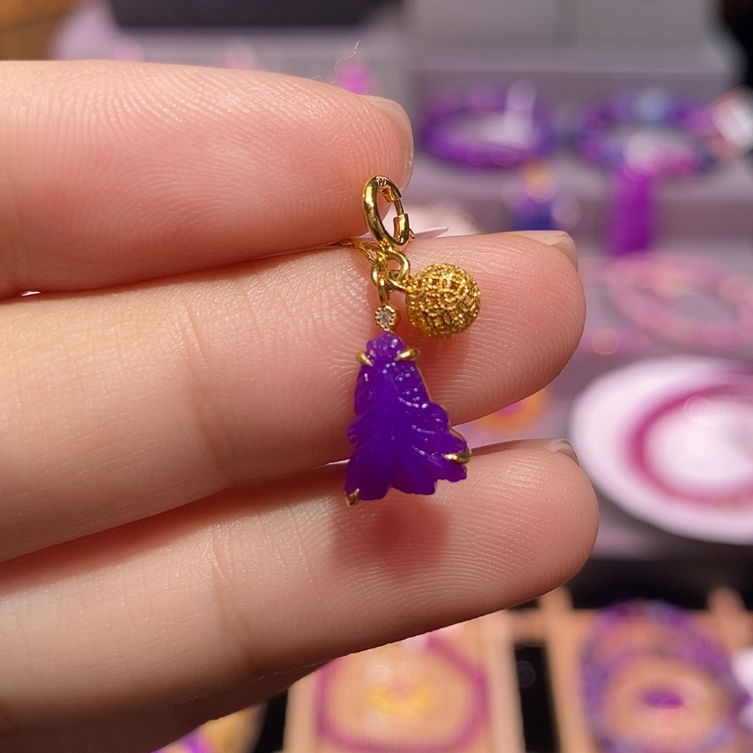 苏纪石（舒俱来）18K金镶嵌吊坠(不含链)