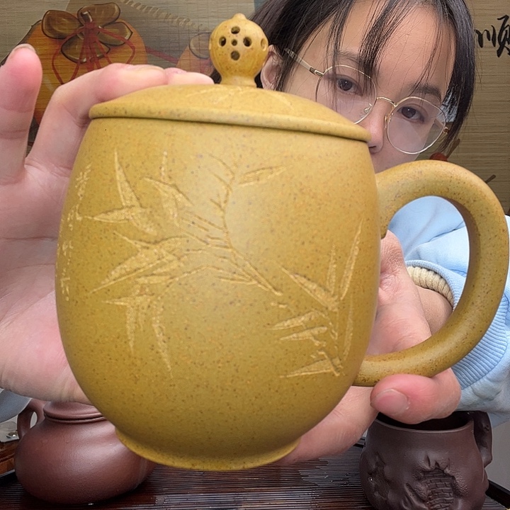 紫砂茶杯原矿紫砂杯