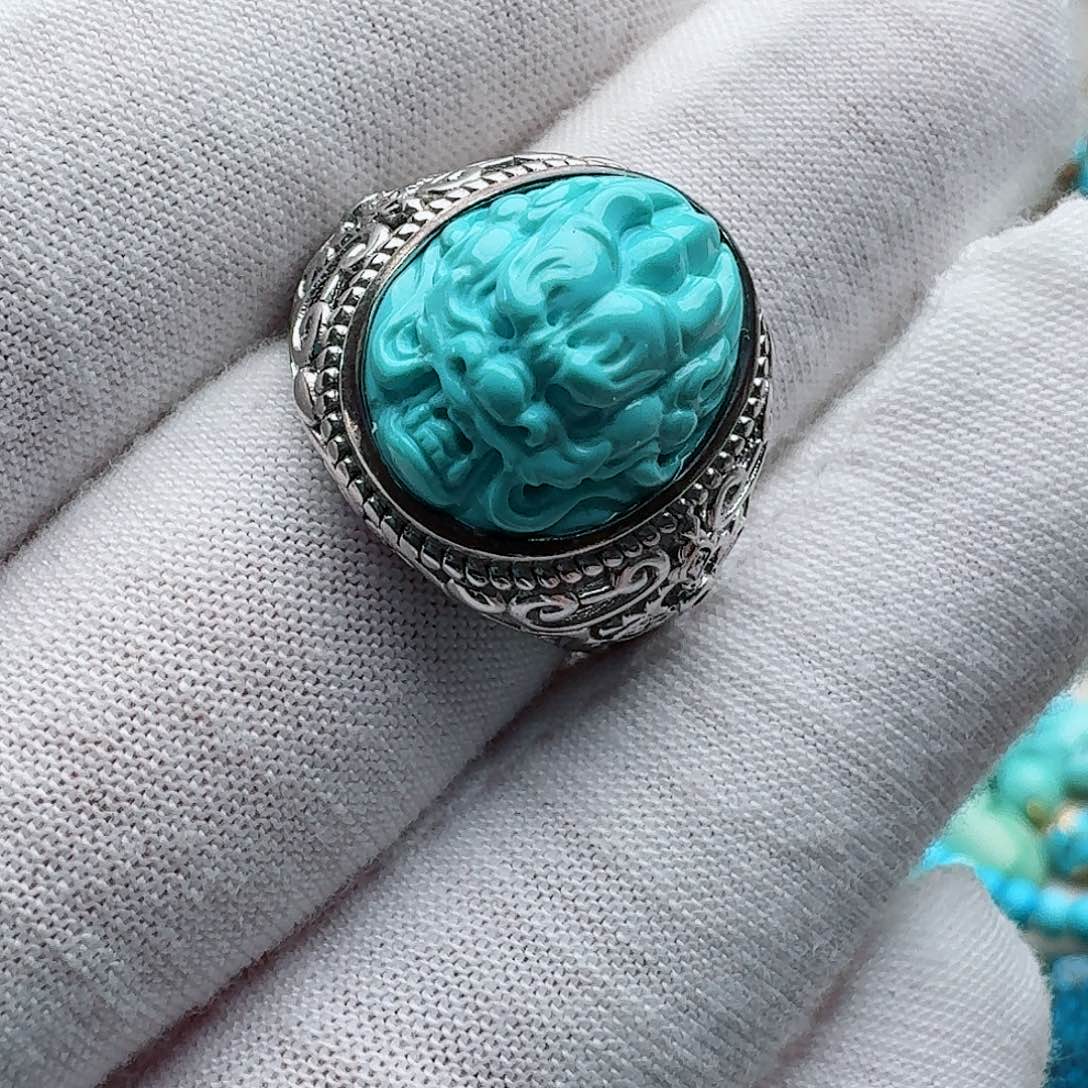 绿松石银S925镶嵌颈饰