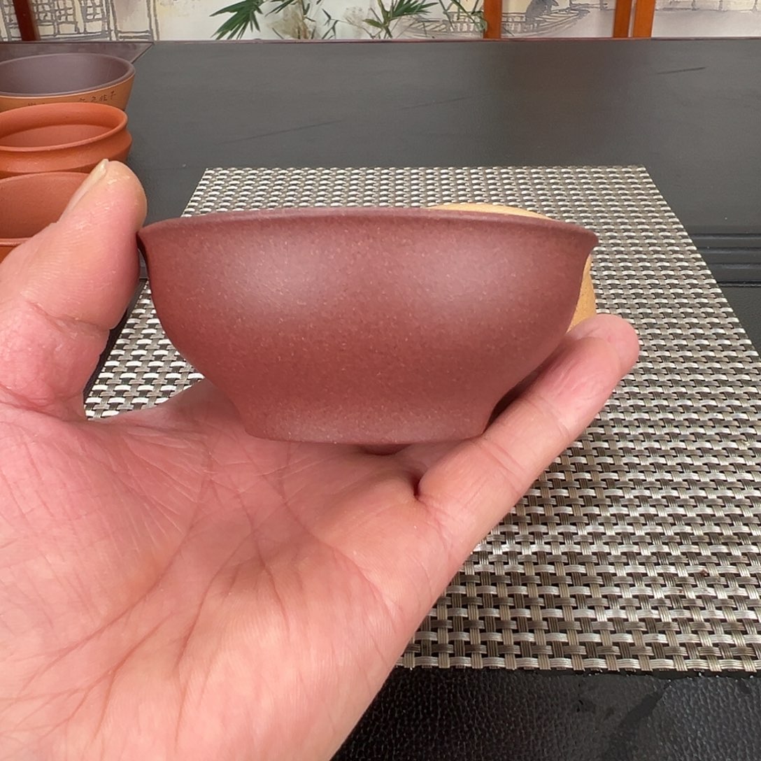 紫砂茶杯台西紫泥茶碗杯100cc