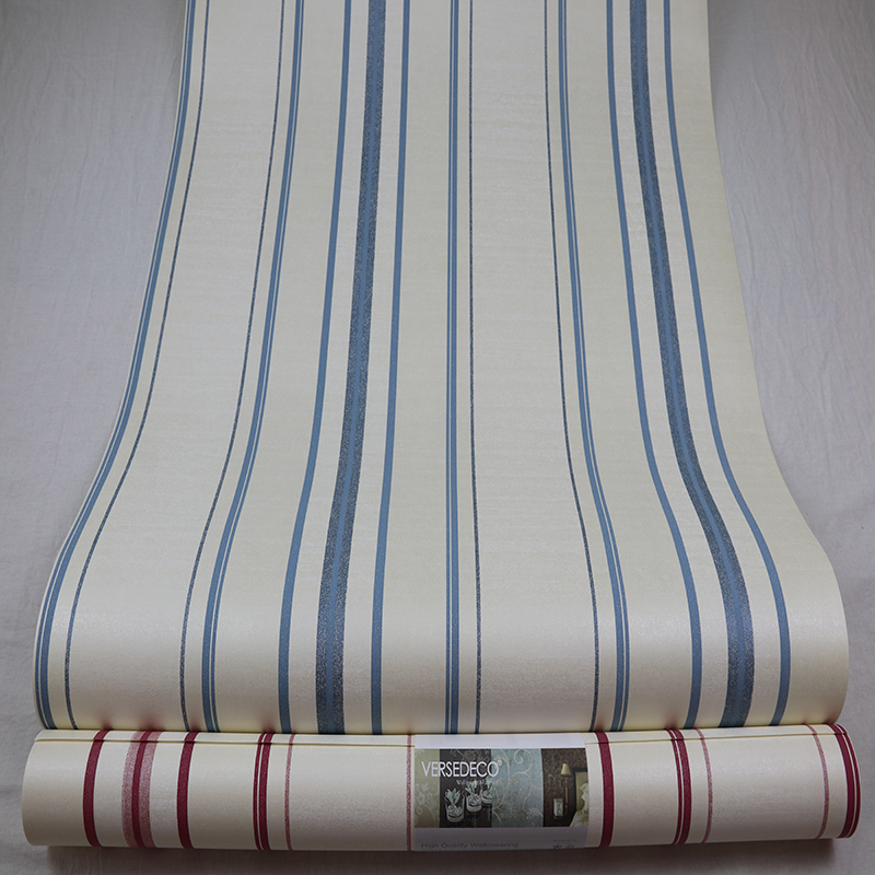 无纺布简约竖条纹维思戴克壁纸儿童卧室客厅客厅一诺进口墙纸现货