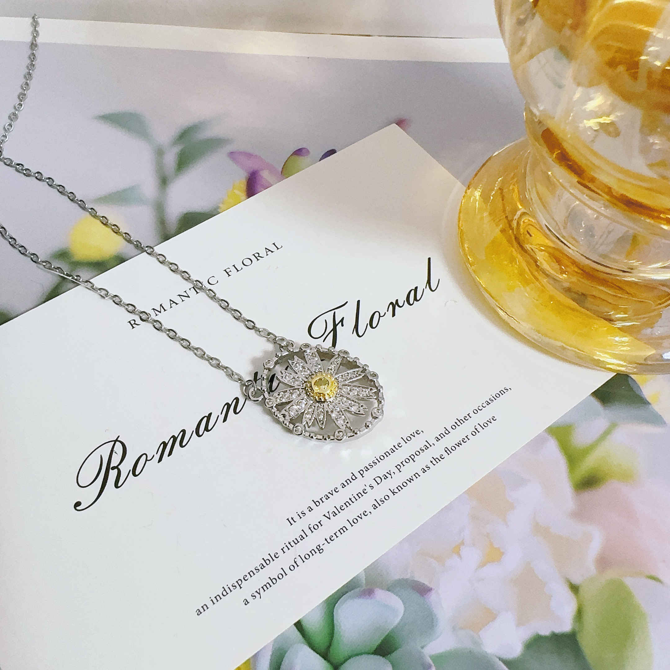 铜合金项链 1143 小雏菊项链