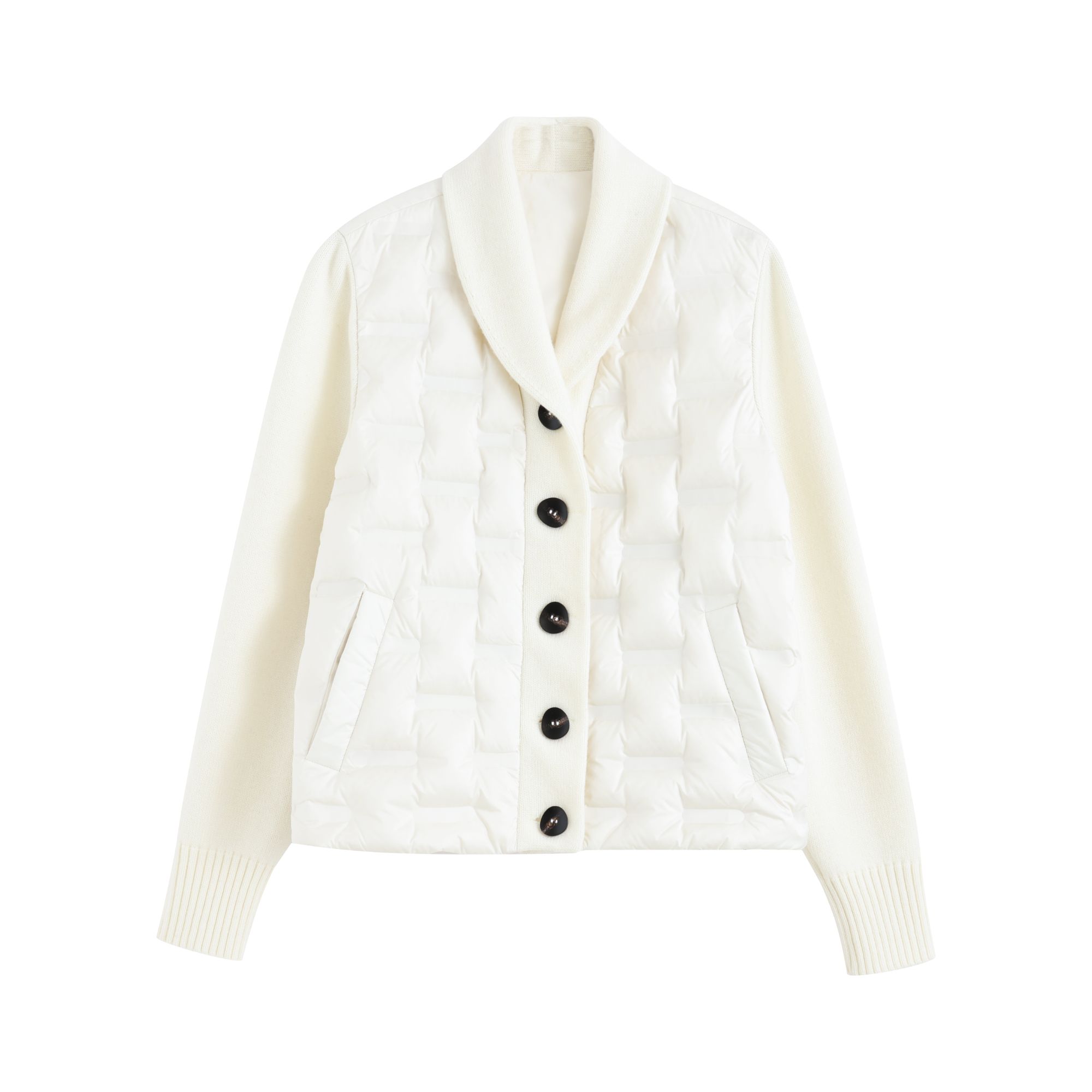 【Ama订单】女装时尚百搭翻领单排扣羊绒羽绒服外套1974