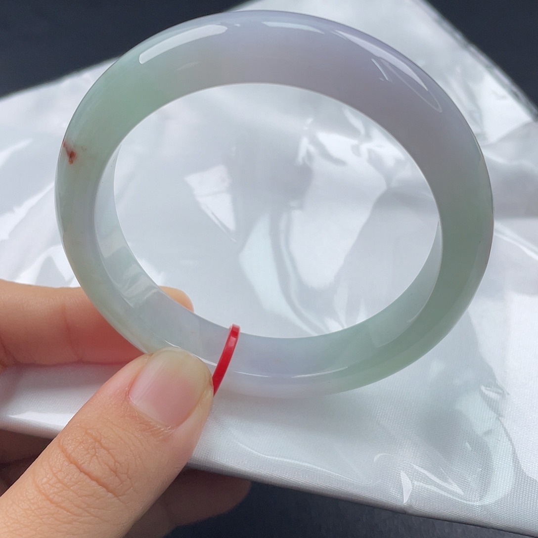 翡翠未镶嵌手镯5455正圈