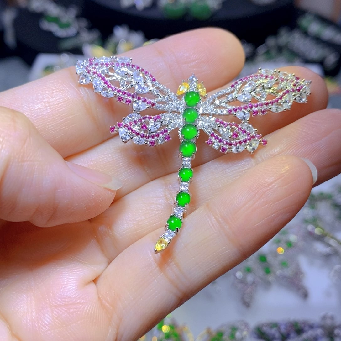 翡翠颈饰合金天然翡翠