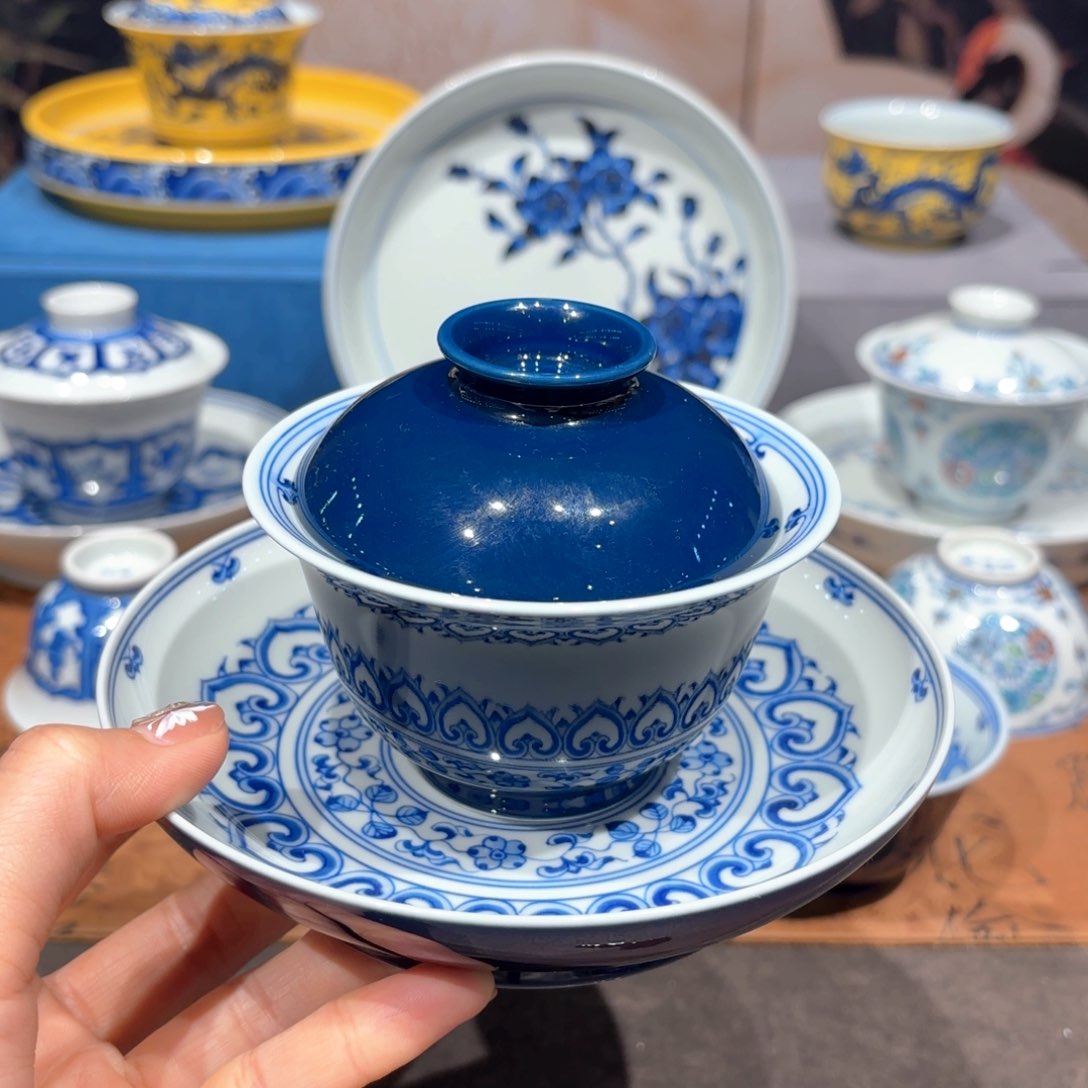 瓷片手工手绘陶瓷茶具