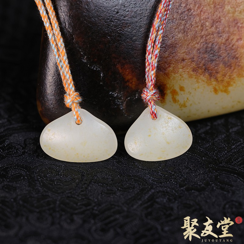 聚友堂王伟玉雕2.1克新疆和田玉籽料宝宝锁挂件玉吊坠多样性发一