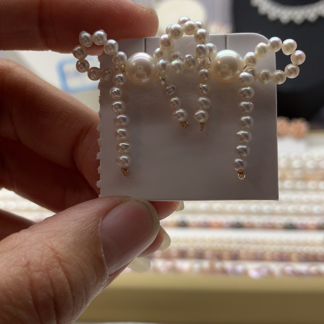 耳饰合金淡水珍珠