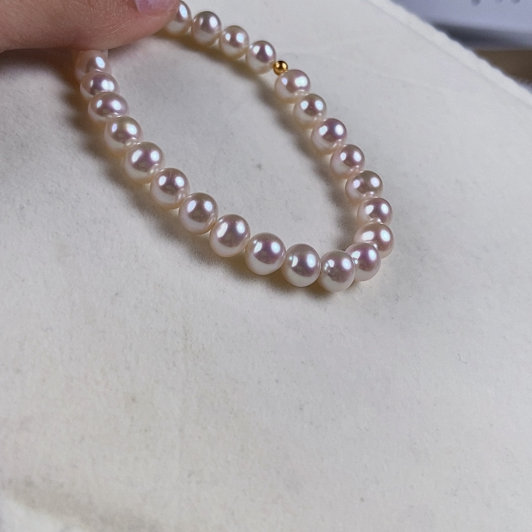 淡水珍珠手串银S925镶嵌