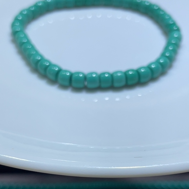 精工直切5.2mm老型珠湖蓝色手串