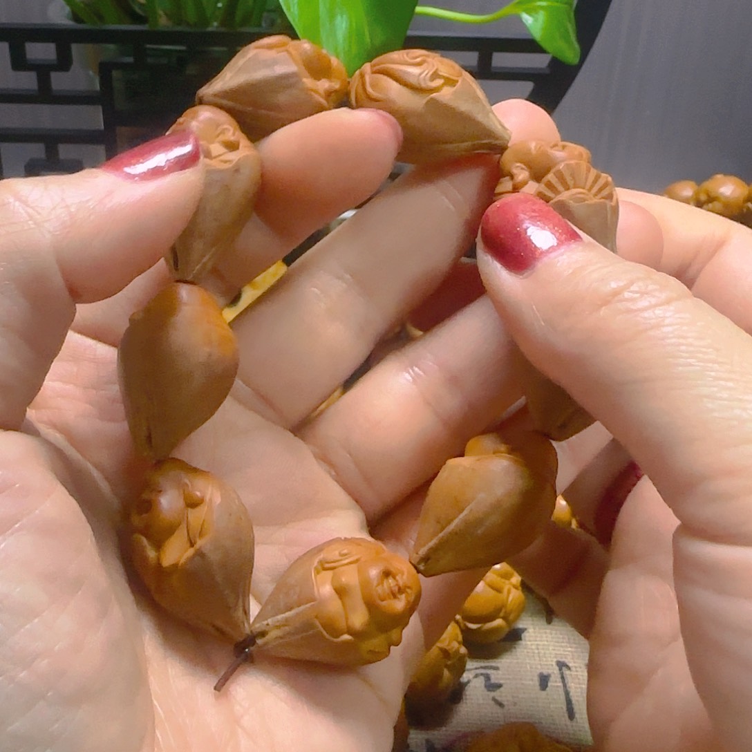 橄榄核手串/手链橄榄盒包衣弥勒手串手持