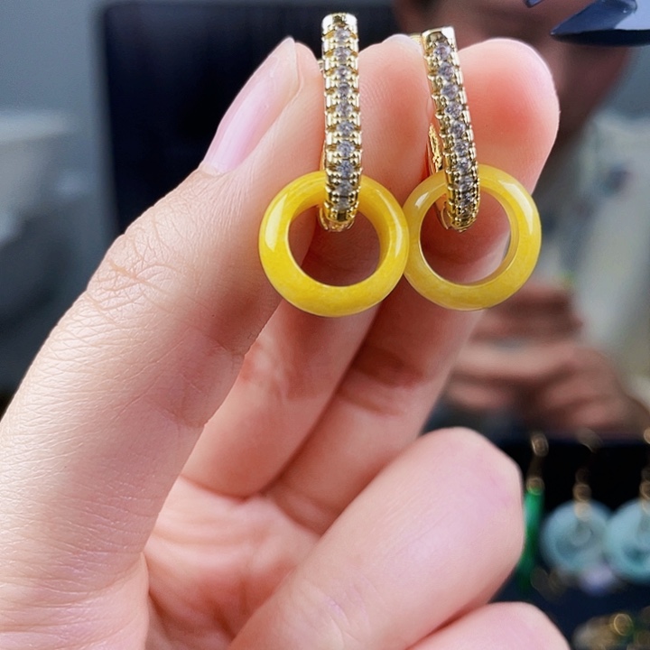 翡翠耳饰未镶嵌饰品