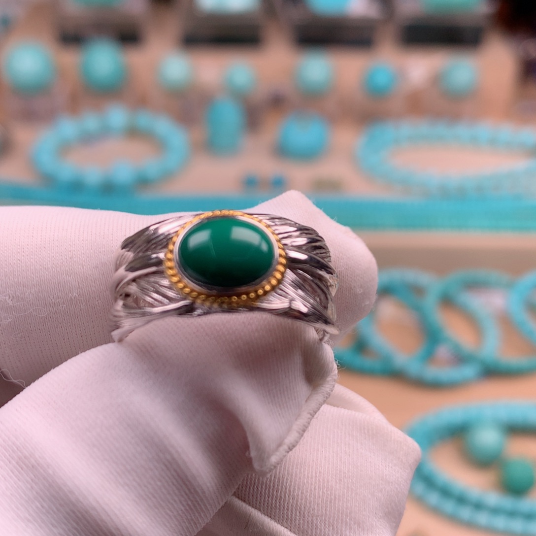 绿松石银S925镶嵌珠宝奇石