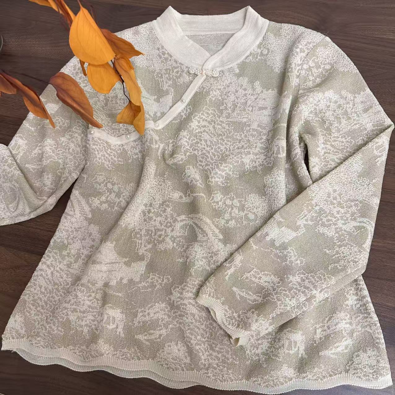 【即遇——小仙女】秋冬新款新中式立领针织衫