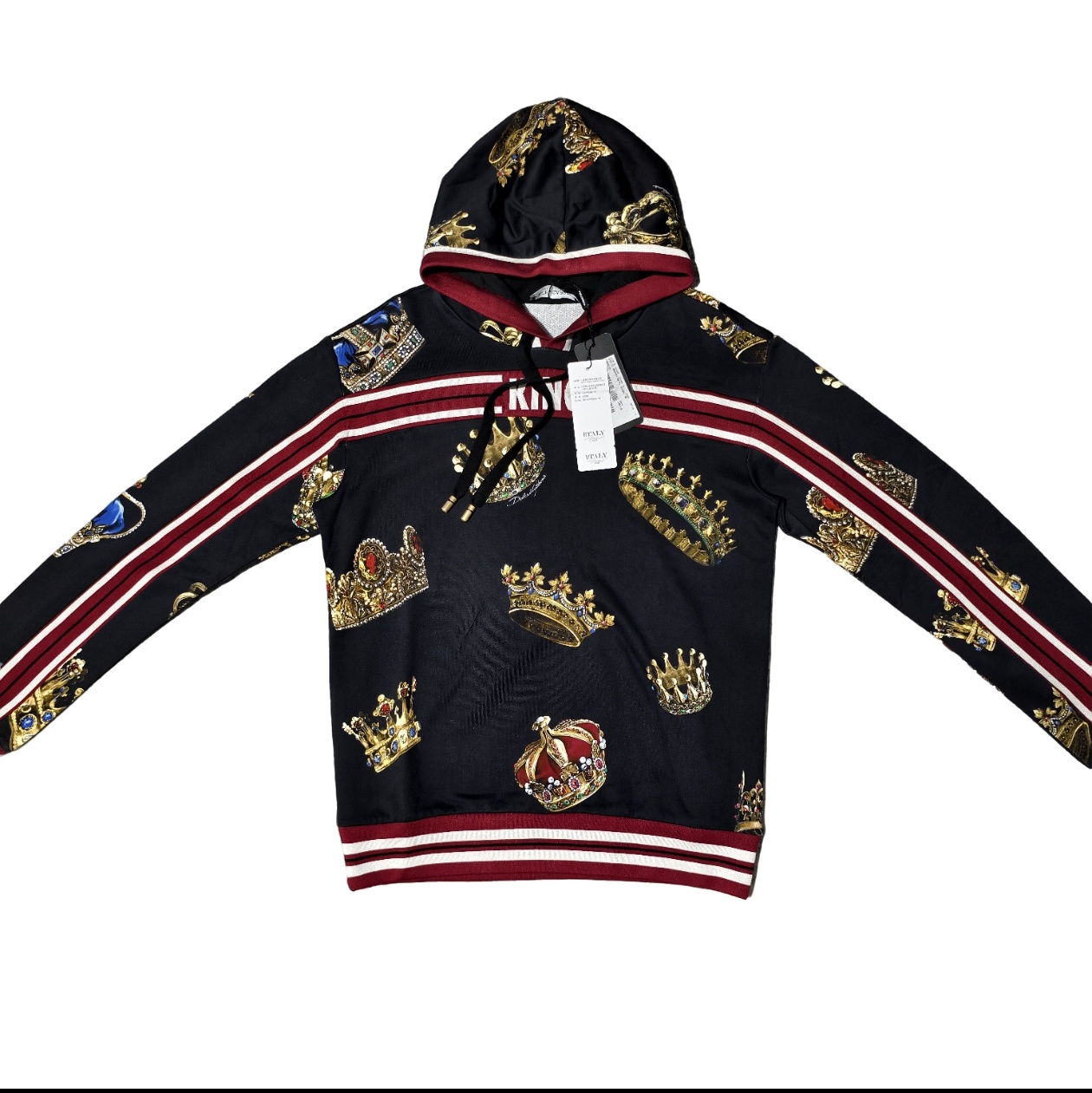 DOLCE&GABBANA杜嘉班纳皇冠印花logo满印卫衣34971鉴真新款35545