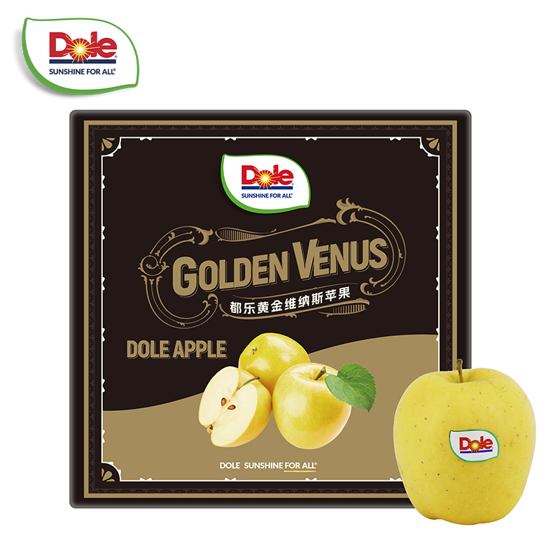 【都乐Dole】黄金维纳斯苹果 3斤彩箱/4斤礼盒装 约8-11个 脆甜可口