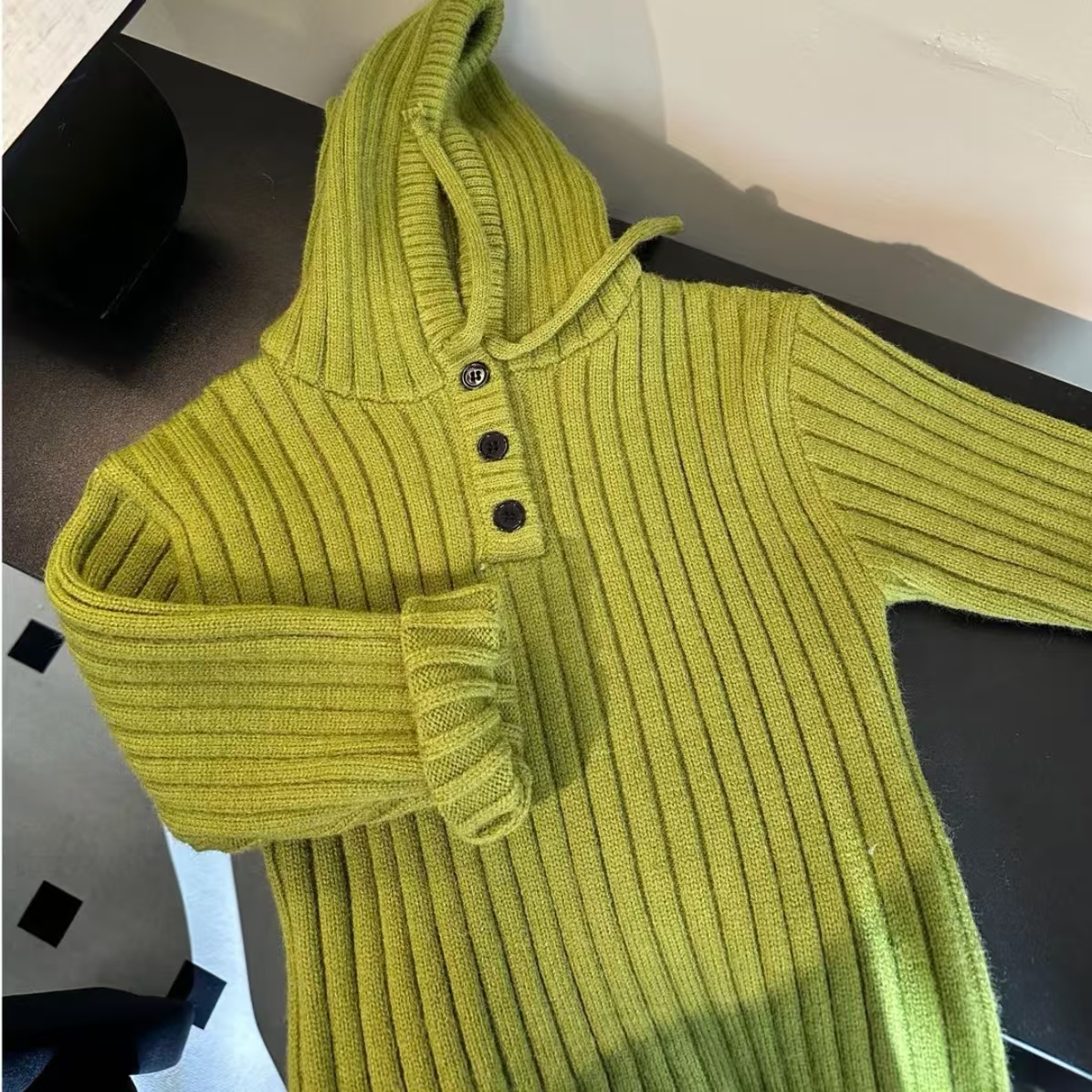 【现货三个颜色】2025春秋儿童新款潮童穿搭宽松韩版连帽毛衣22606