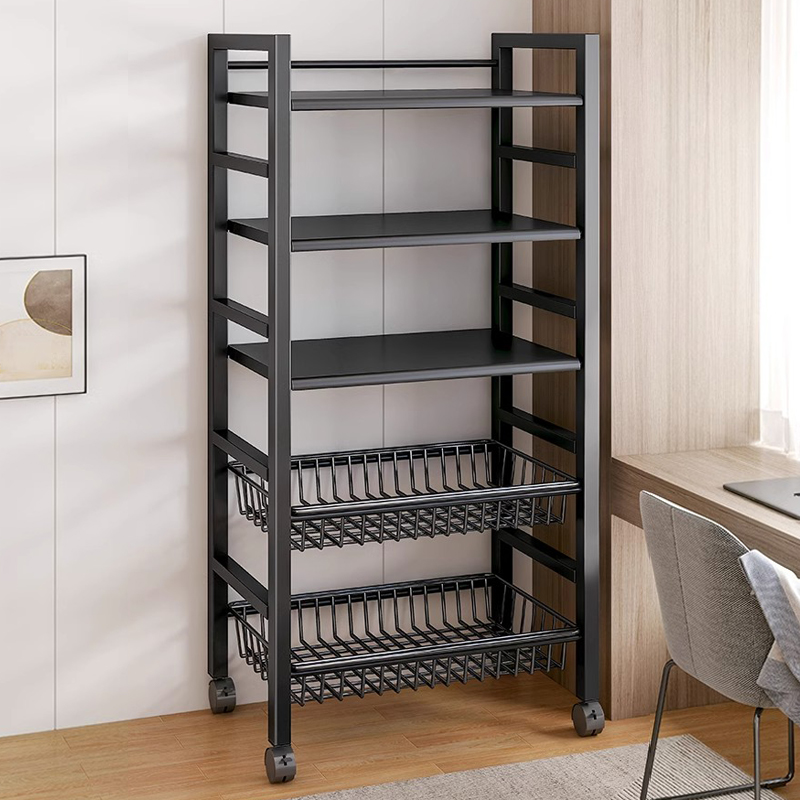 居厨厨菜篮子厨房置物架家用多功能可移动货架落地多层蔬菜收纳架