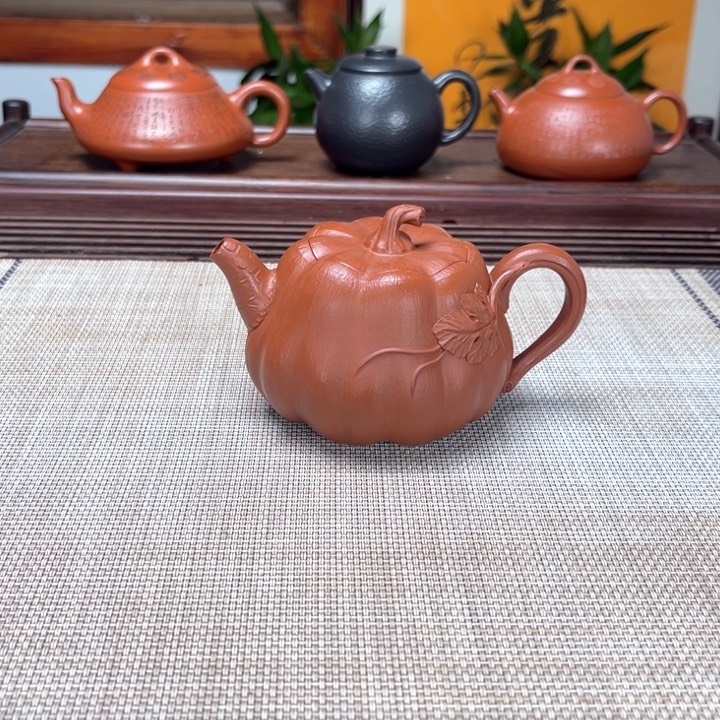 紫砂茶壶南瓜朱泥