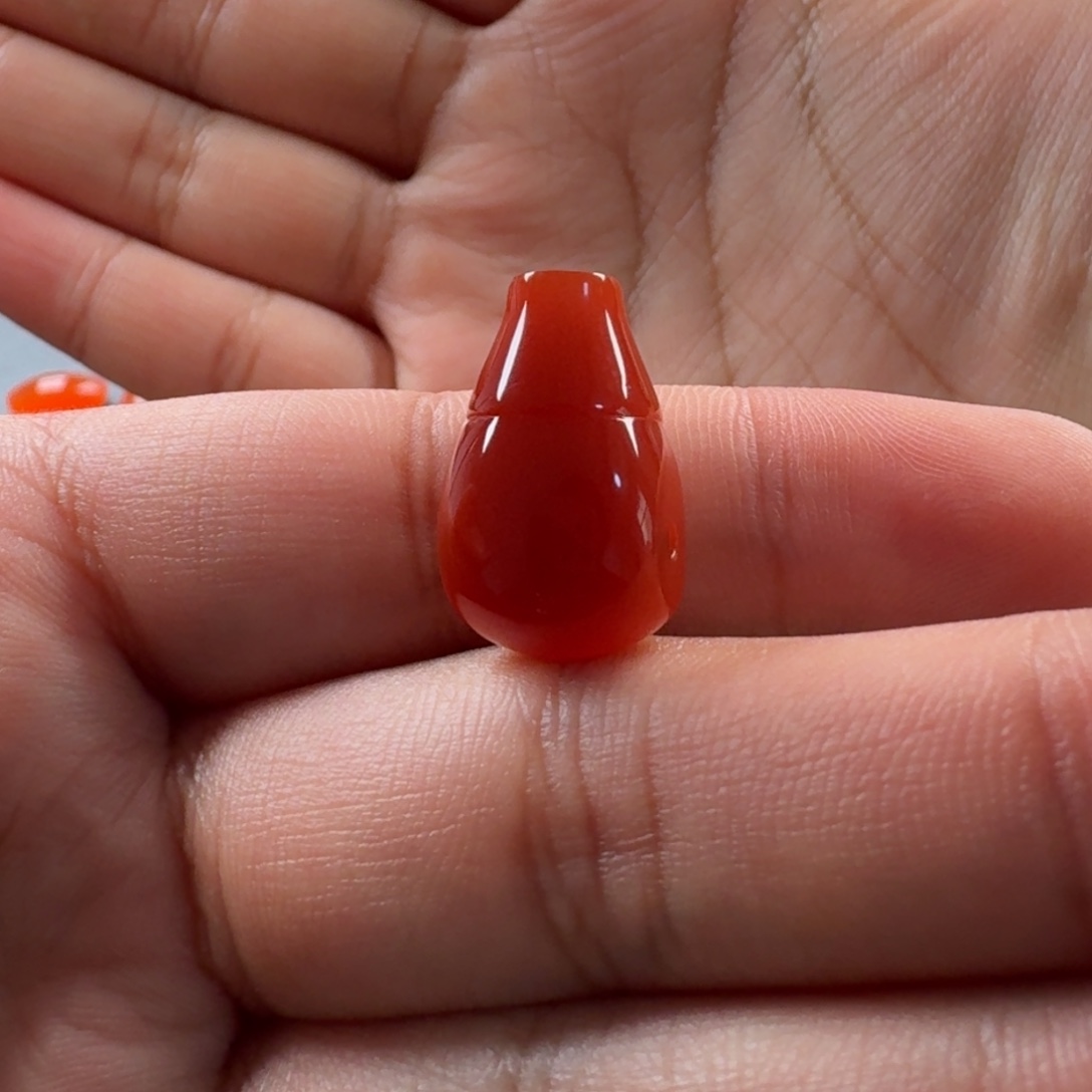 南红玛瑙未镶嵌三通11.8mm