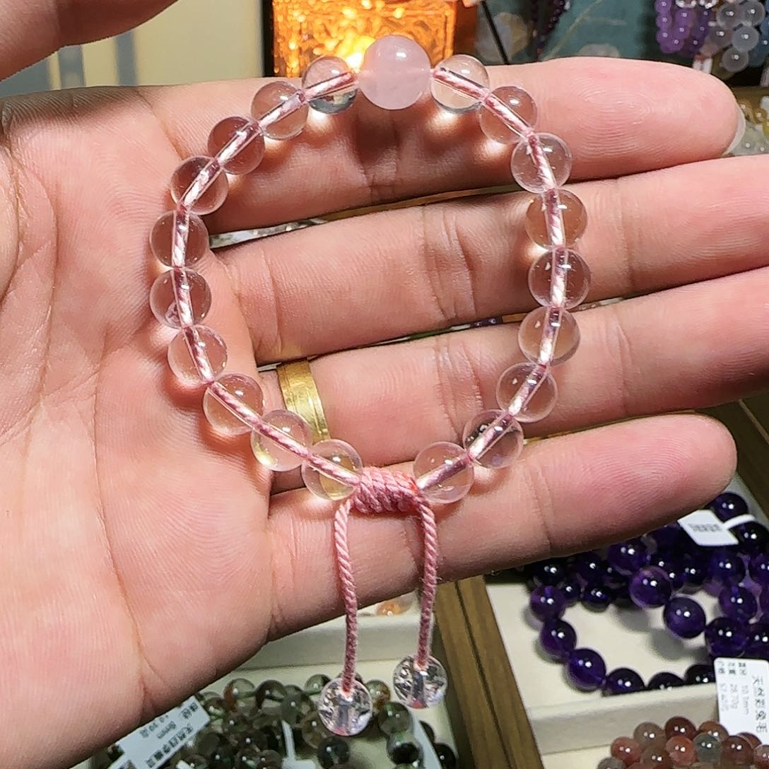 水晶手串未镶嵌白水晶原创