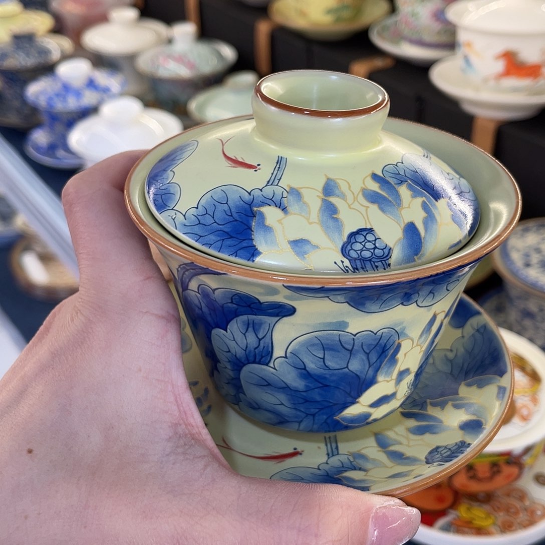 陶景德陶瓷盖碗茶具