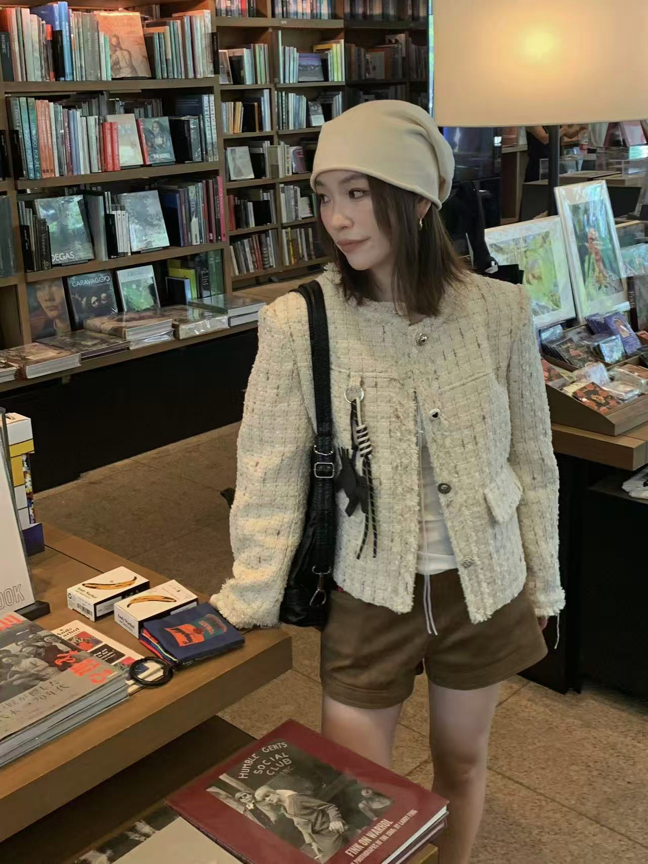 YOUER DENG 奶油小香外套